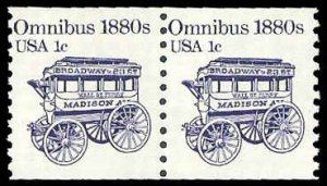 PCBstamps   US #1897 Coil Pair 2c(2x1c) Omnibus,MNH, (7)