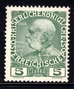 Austria 1908  Scott #113 MH