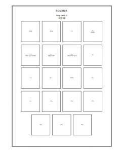 PRINTED ROMANIA [CLASS.] 1858-1942 STAMP ALBUM PAGES (76 pages)