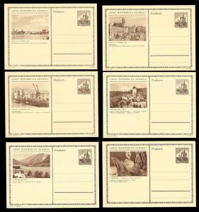 AUSTRIA (120) Scenery View Brown 1 Shilling Postal Cards c1950s ALL MINT UNUSED