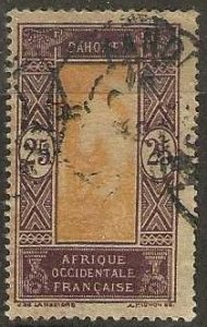 Dahomey 55, used, small thin, toned. 1922. (D286)