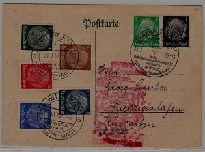 Germany Zeppelin card Kassel flight 30.7.39