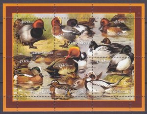 2001 Guinea-Bissau 1458-1463KL Birds / Ducks 10,00 €