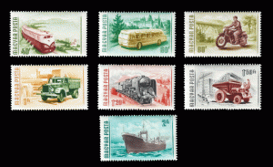 Hungary 1955 MNH Sc 1141-47 Motorized Transportation Issue
