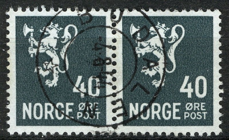 Norway 1940-41, NK 250 Pair Son sw Budalen 4-8-44 (ST)