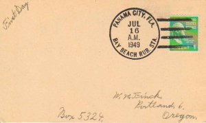 United States Florida Bay Beach Rur. Sta. Panama City 1949 4-bar  1949-1953  ...