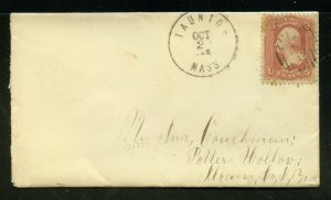 US 1860's cover postmarked Tauntos Mass. to Albany NY