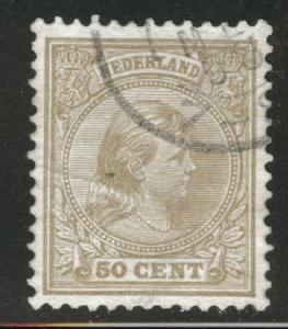 Netherlands Scott 49 used Princess Wilhelmina 1891-94 CV$20