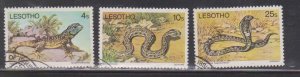 LESOTHO Scott # 270-1, 273 Used - Reptiles & Snakes