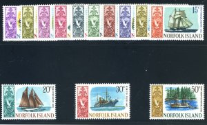 Norfolk Island 1967 QEII 'Ships' set complete superb MNH. SG 77-90. Sc 100-113.