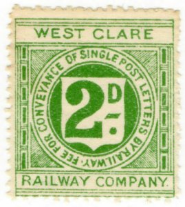 (I.B) West Clare Railway : Letter Stamp 2d