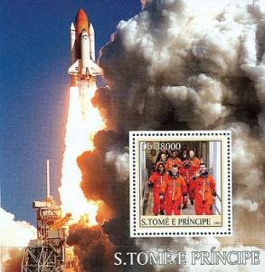 SAO TOME E PRINCIPE 2003 SHEET SPACE LAUNCH SPACESHIPS COSMONAUTS st3312