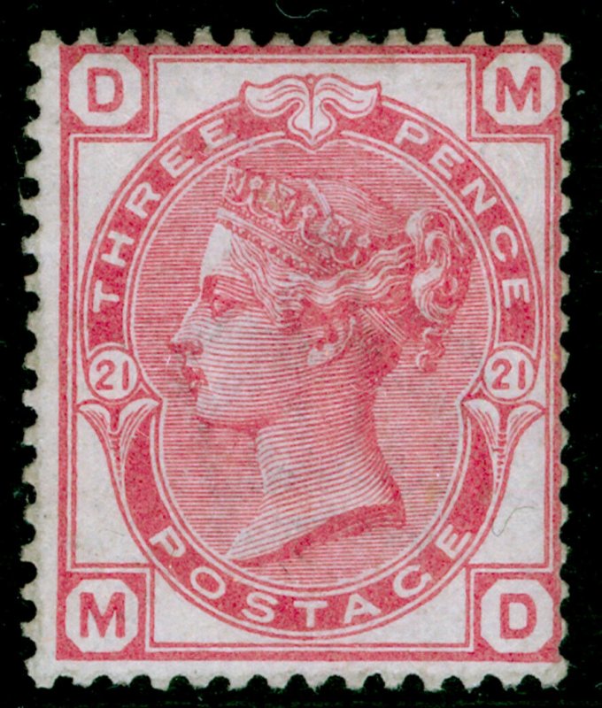 SG158, 3d rose plate 21, LH MINT. Cat £500. WMK CROWN. MD