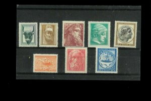 Greece 574-581 F-VF Mint Lightly Hinged. Cat. 115.90