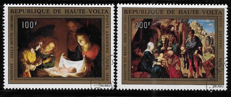 Upper Volta 1972 Nativity Christmas Sc C127-128 Used A1255