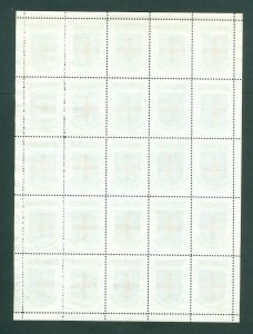 Denmark. Poster Stamp Full Sheet 1940/42. District: Tonder. Coats Of Arms.Cross.