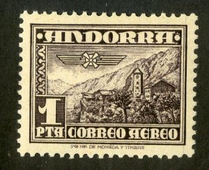 SPANISH ANDORRA C1 MH SCV $17.50 BIN $8.00 PLACE