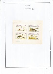 STAFFA - 1982 - Birds - Sheet - Mint Light Hinged - Private Issue