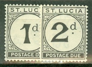 AB: St Lucia J3-4 mint CV $55