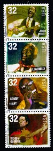 SC# 3212-3215 - (32c) - Folk Singers - USED strip/4