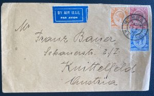 1932 Mombasa Kenya British KUT Airmail Cover To Knittelfeld Austria