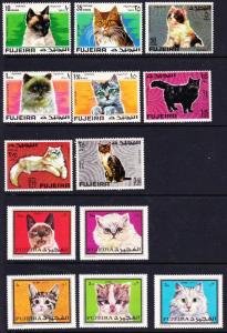 Fujeira cats - 2 sets MH,MNH