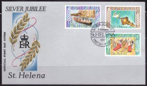 F2199   ST HELENA   FDC # 311-313         Silver Jubilee
