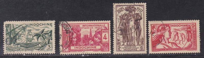 Indo-China #  194-197, Paris International Exposition, Used