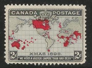 CANADA 85,  MINT HINGED, IMPERIAL PENNY POSTAGE ISSUE, MAP OF BRITISH EMPIRE