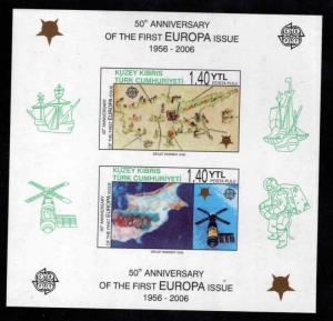 Turkish Cyprus Scott 607a MNH** 2006 Europa imperforate souvenir sheet