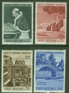 Vatican 1964 Pope Paul Visit's Holy Land Jerusalem Set Scott #375-78 MNH