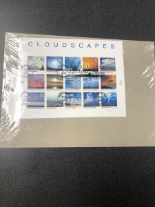 U.S. 3878 Cloudscapes Souvenir Page Of 15 First Day Of Issue