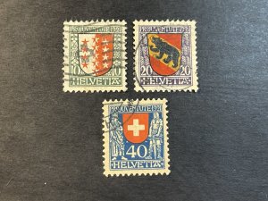 SWITZERLAND # B18-B20--USED----COMPLETE SET----SEMI-POSTAL----1921