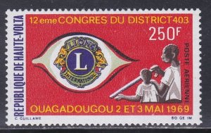 Burkina Faso # C65, Lions International Congress, Mint Hinged, 1/3 Cat.