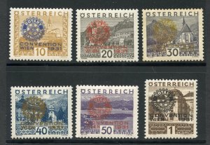 AUSTRIA SCOTT #B87/92: 1931 ROTARY INTERNATIONAL SET MINT LIGHTLY HINGED