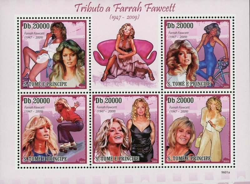 Famous Actress Stamp Farrah Fawcett American Actress S/S MNH #4288-4292 