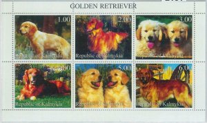 M2161 - RUSSIAN STATE, MINIATURE SHEET: Dogs, Golden Retrievers