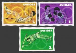 Antigua 431-433 blocks/4,MNH.Olympics Montreal-1976:High jump,Boxing,Pole vault