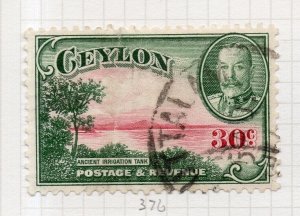 Ceylon 1935 GV Early Issue Fine Used 30c. NW-206744