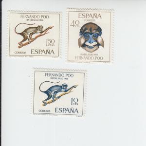 1966 Fernando Po Stamp Day Issue (Scott 240-42) MHH