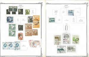 Peru 1858-1979 Mostly all Used (a few Mint) Hinged on Mixed Remaindered Pages.