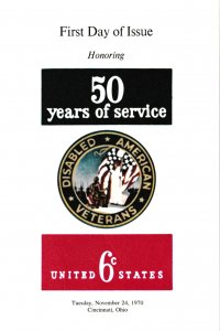 USPS FDC Ceremony Program #1421 C1  DAV Disabled American Veterans 50th 1970