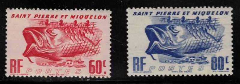 ST PIERRE & MIQUELON Scott # 328-9 MH - Fishing Industry Symbols