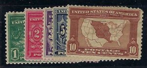 US Scott #323-327 Mint Set LH OG VF