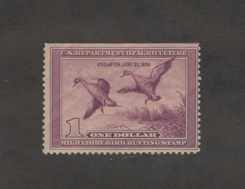 RW5 Federal Duck Stamp 1938 MH.OG.    #02 RW5mha