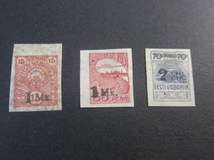 Estonia 1920 Sc 55-7 set FU