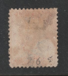 Antigua a used 1d QV perf 12.5 crown CC inverted watermark