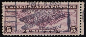 U.S. Used Stamp Scott #C16 5c Air Mail. SOTN Bi-Plane Slogan Cancel. Choice!