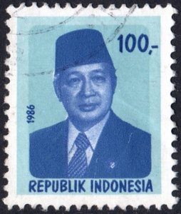 Indonesia SC#1261 100 Rp President Suharto (1986) Used