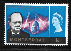 Montserrat 178: 1c Churchill, St Pauls Cathedral, MH, F-VF